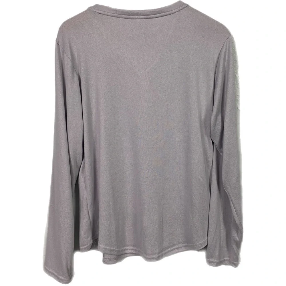 PJ‎ Couture Women’s Dreamer Button Up Pajama Top Gray Size XL